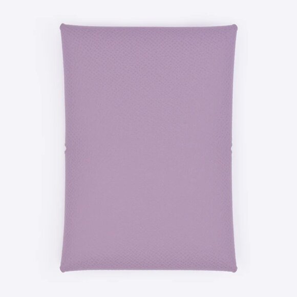 DUYP Dress Up Your Purse Leather CARD HOLDER COMPACT WALLET GRAY/LAVENDAR - Picture 2 of 8